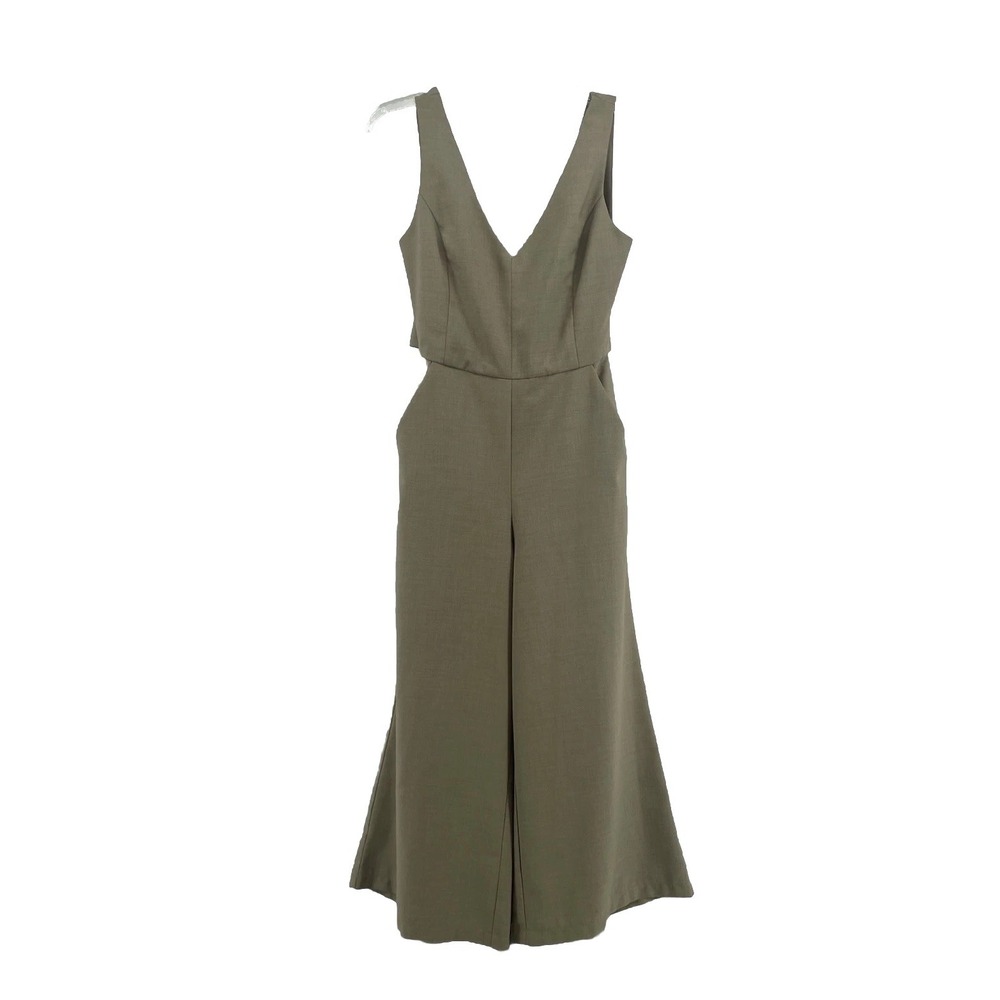 The Clothing Company Jumpsuit Women's Small Wide Leg Romper Open Back Old Money